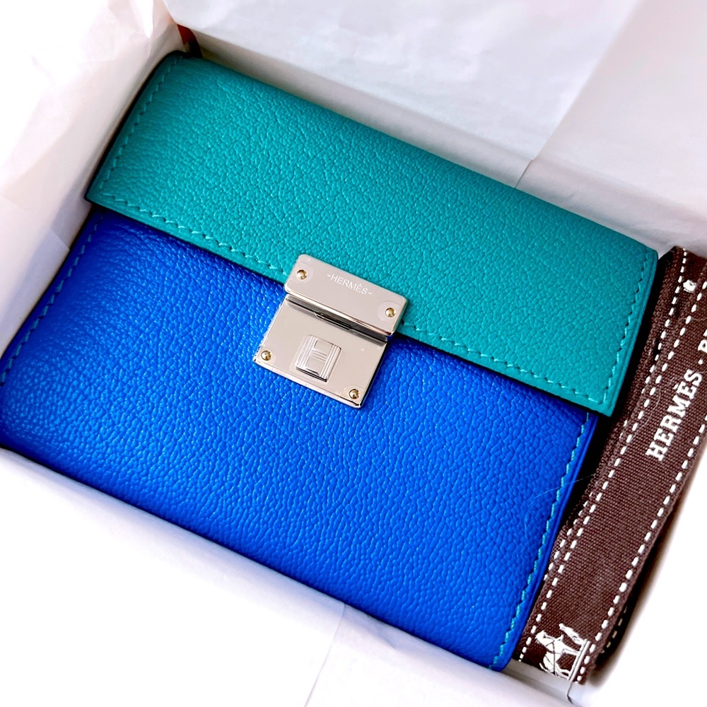 Hermès Clic Card Case w/Palladium Hardware
